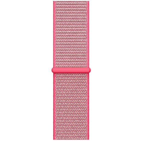 Curea iUni compatibila cu Apple Watch 1/2/3/4/5/6/7, 44mm, Nylon Sport, Woven Strap, Electric Pink